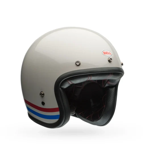 Casco Bell Custom 500 Stripes Pearl White